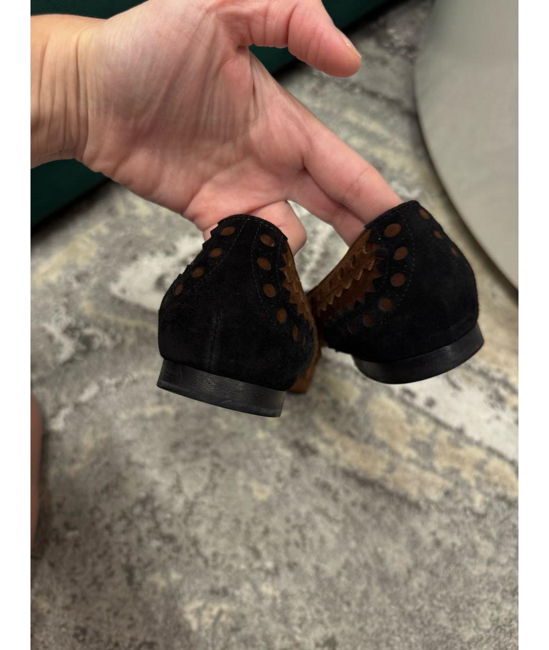 HERMES Синие замшевые мокасины, фото 2