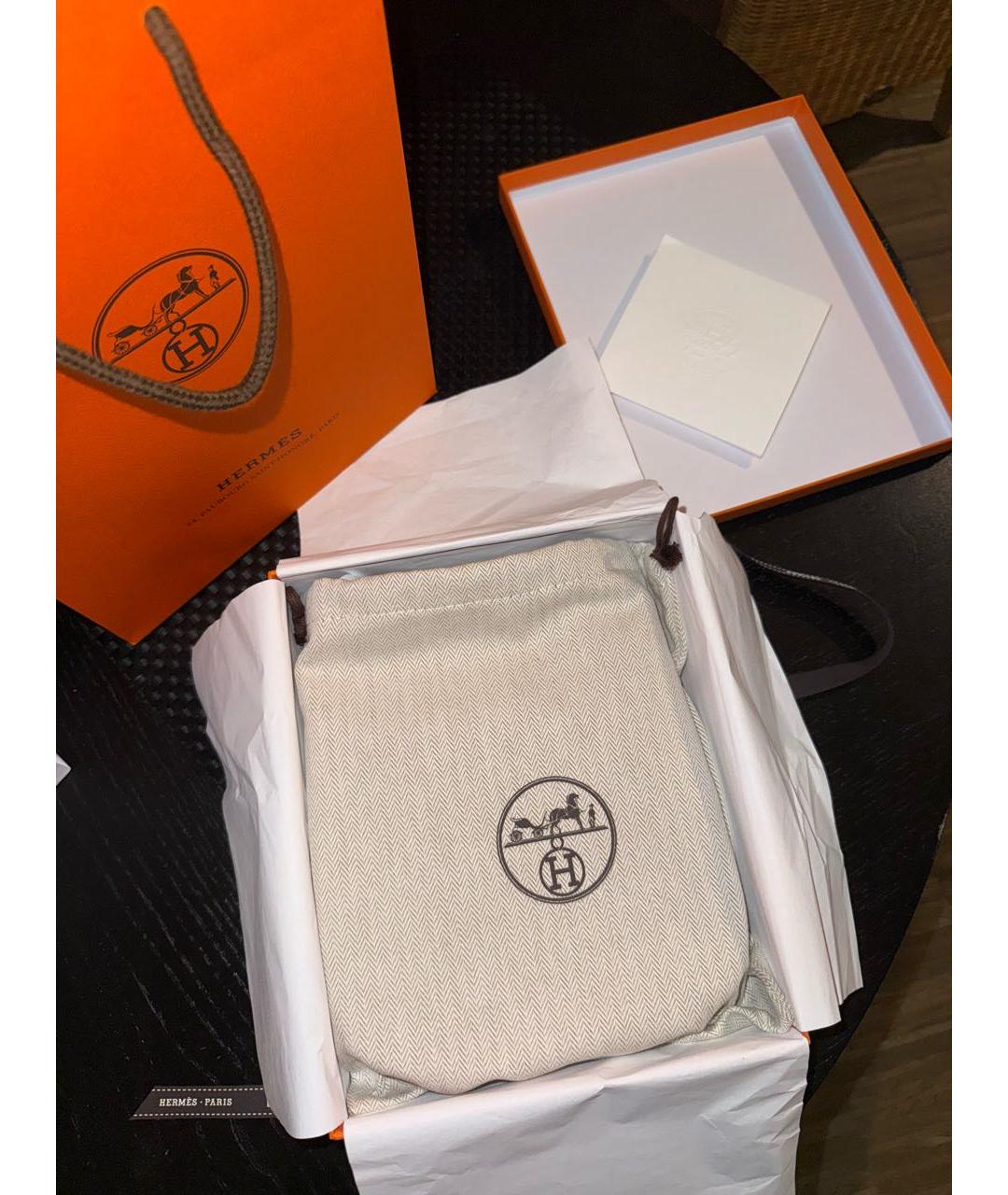 HERMES Розовая кожаная сумка через плечо, фото 3