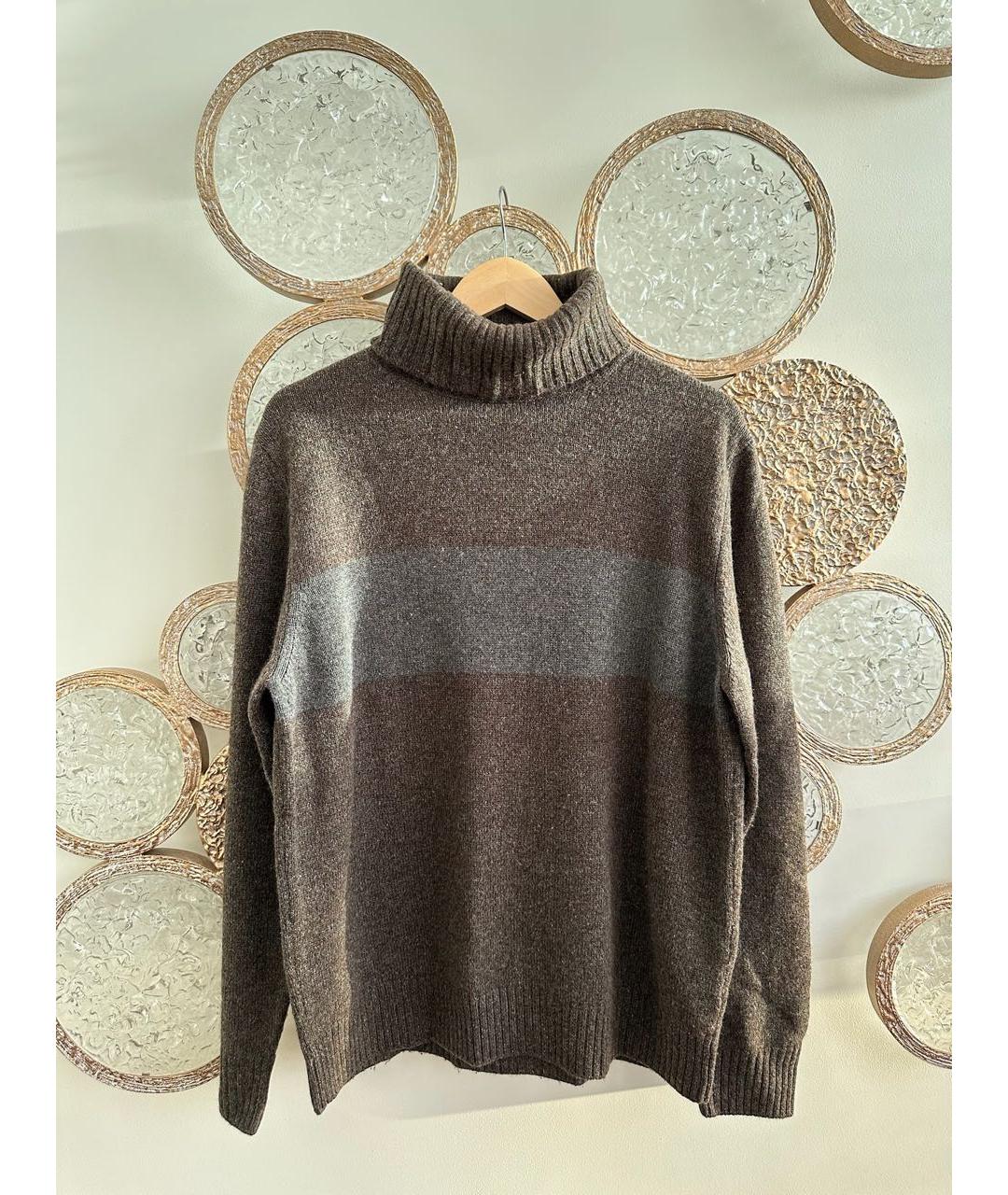 LORO PIANA Коричневый кашемировый джемпер / свитер, фото 5