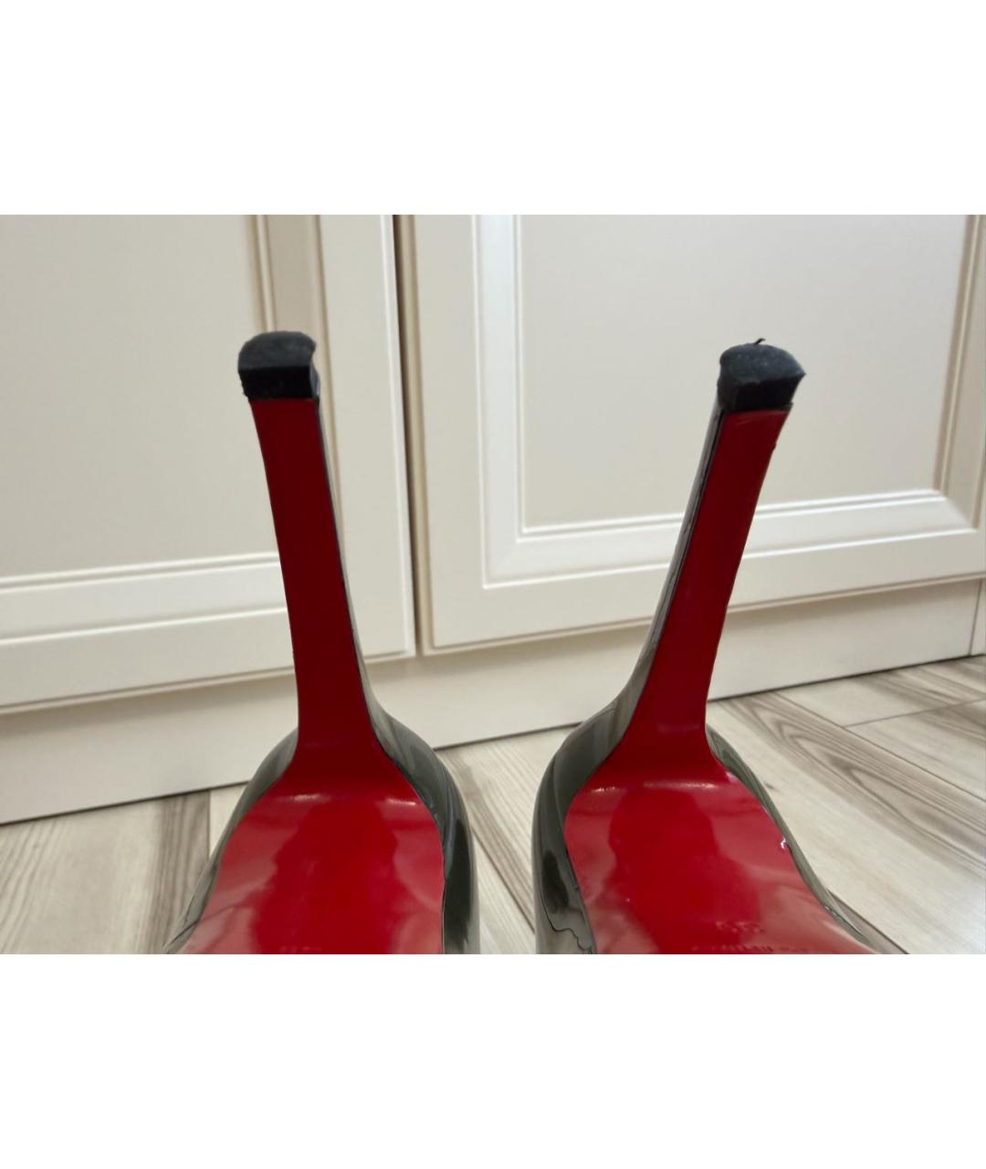 CHRISTIAN LOUBOUTIN Хаки туфли из лакированной кожи, фото 2