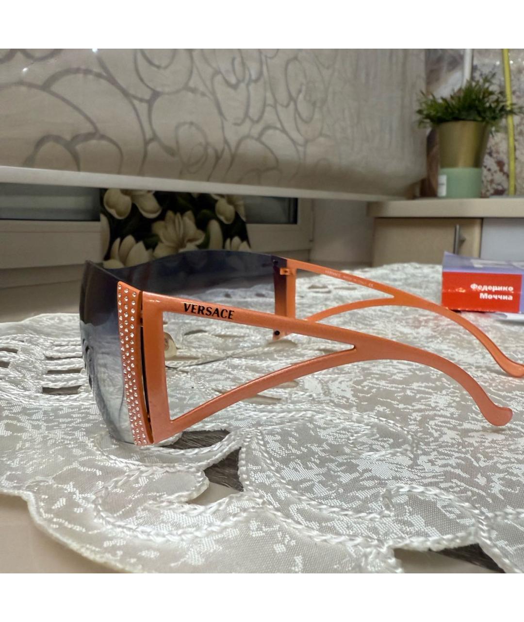 VERSACE Оранжевое солнцезащитные очки, фото 2
