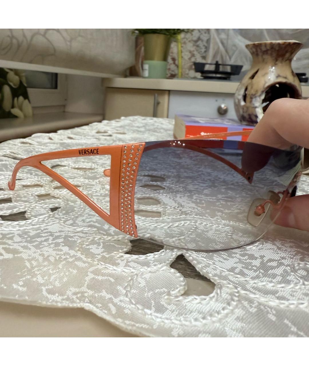 VERSACE Оранжевое солнцезащитные очки, фото 3