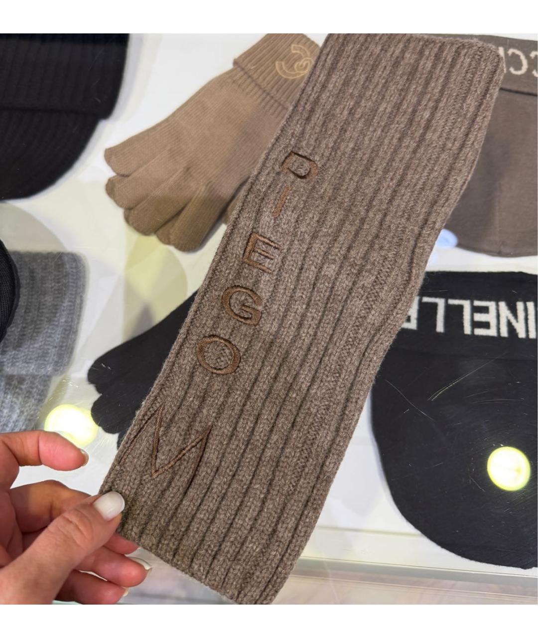 DIEGO M Коричневая меховая шуба, фото 4