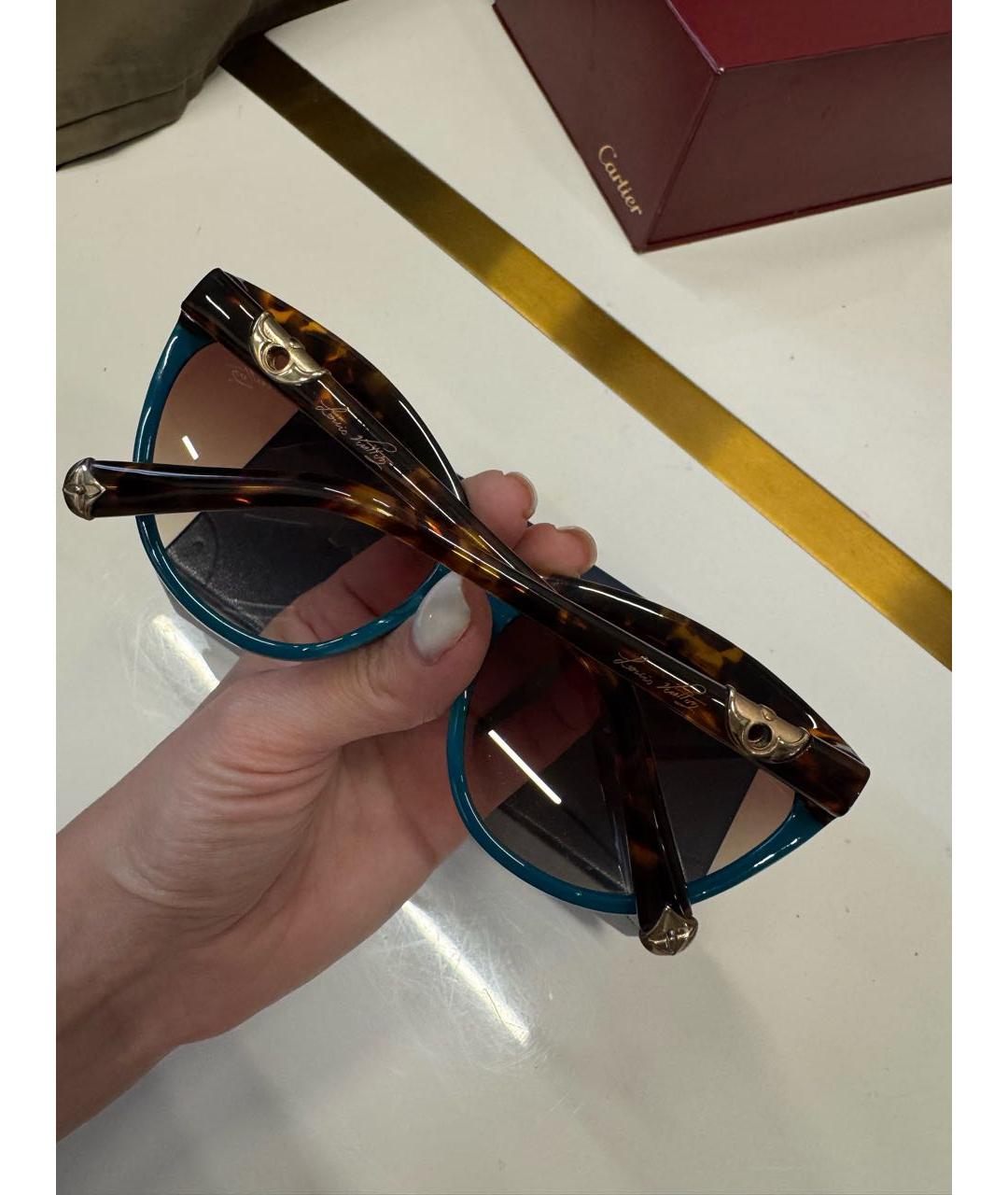 LOUIS VUITTON Темно-синие пластиковые солнцезащитные очки, фото 5