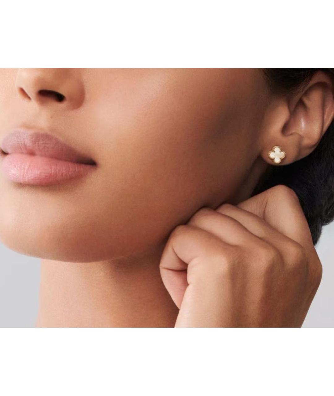 VAN CLEEF & ARPELS Белые серьги из желтого золота, фото 2
