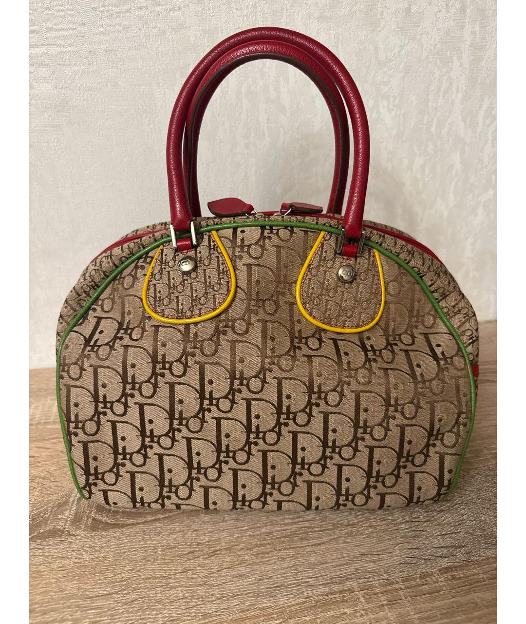 CHRISTIAN DIOR Коричневая сумка с короткими ручками, фото 2