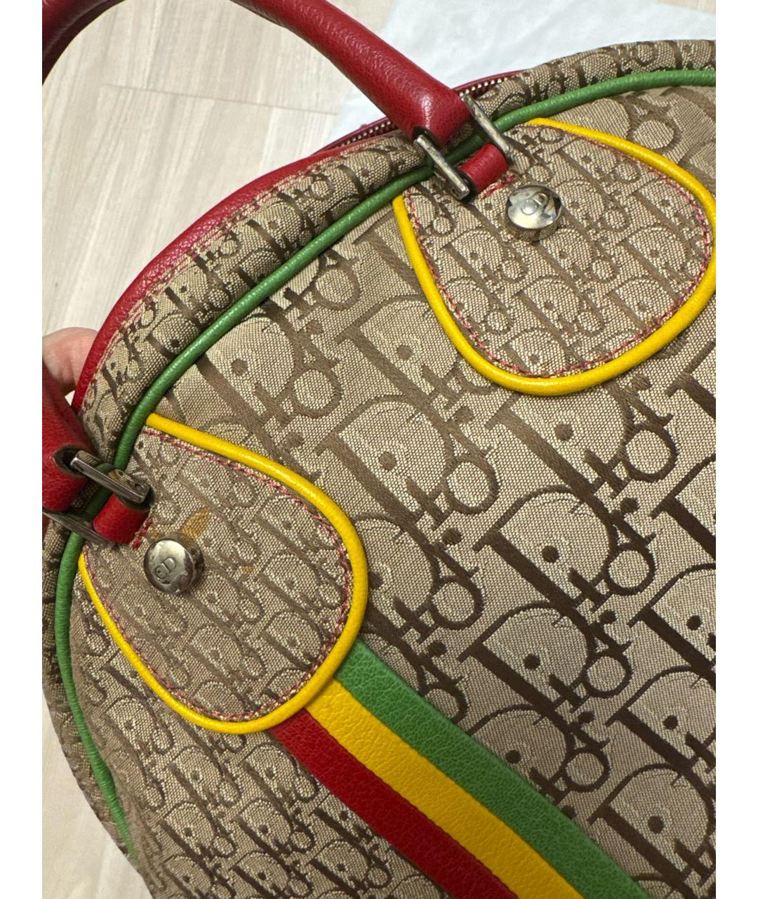 CHRISTIAN DIOR Коричневая сумка с короткими ручками, фото 8