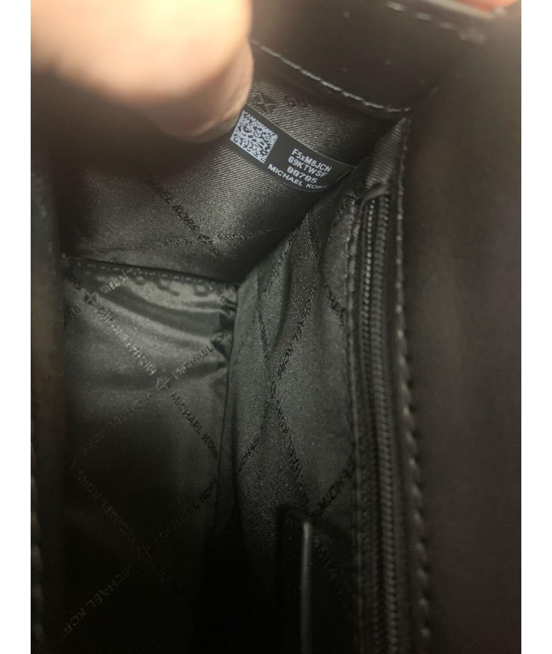 MICHAEL KORS Черная кожаная сумка через плечо, фото 7