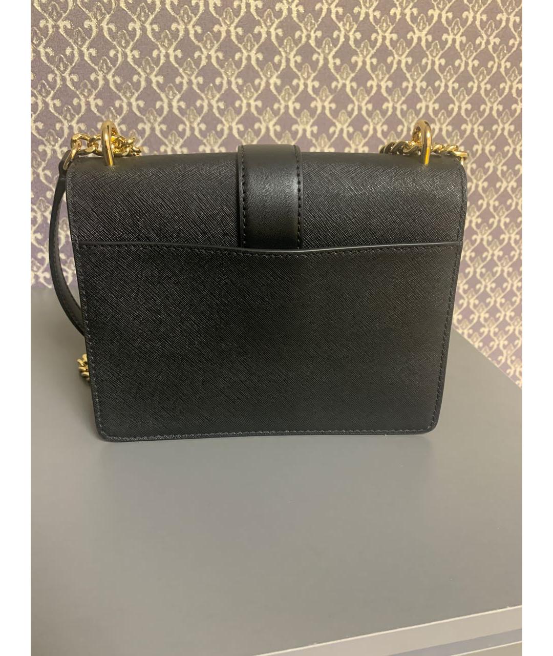 MICHAEL KORS Черная кожаная сумка через плечо, фото 2