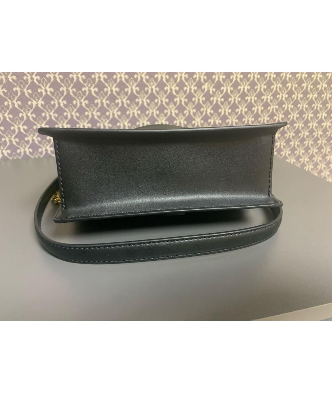 MICHAEL KORS Черная кожаная сумка через плечо, фото 4