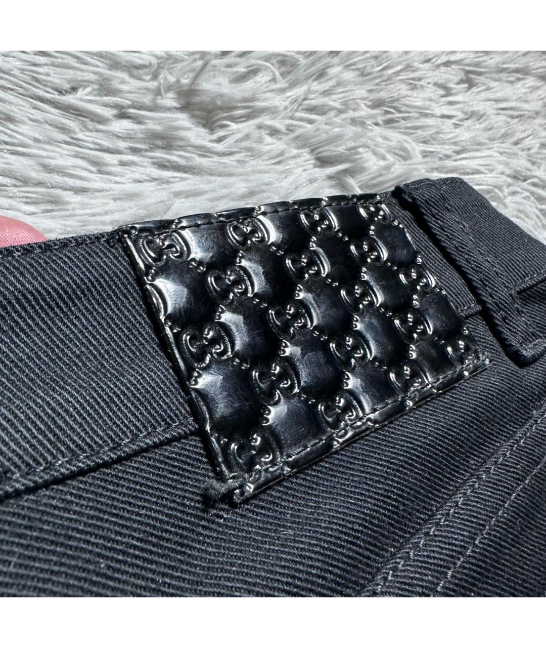 GUCCI Черные хлопко-эластановые прямые джинсы, фото 8