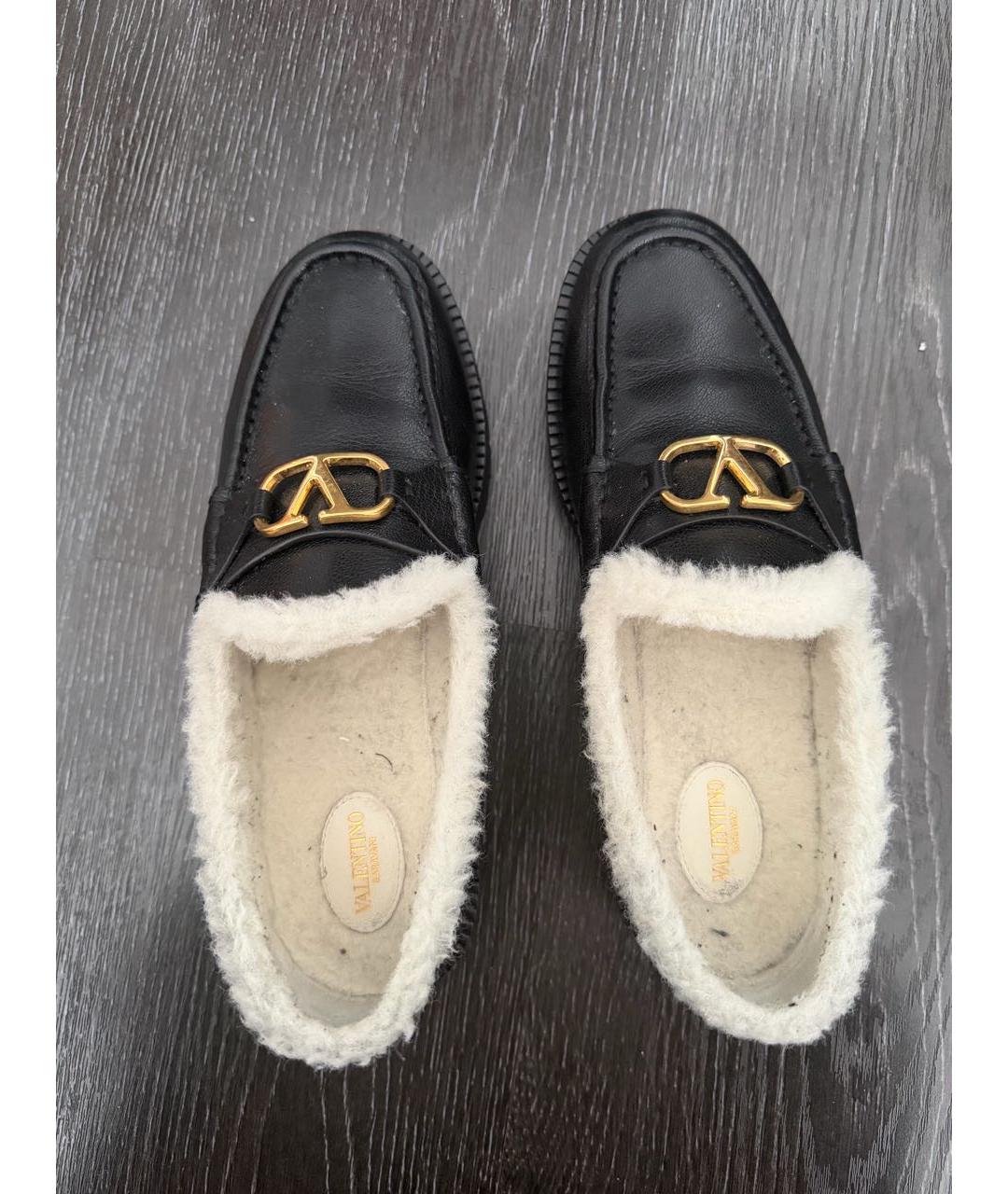 VALENTINO Черные кожаные лоферы, фото 3