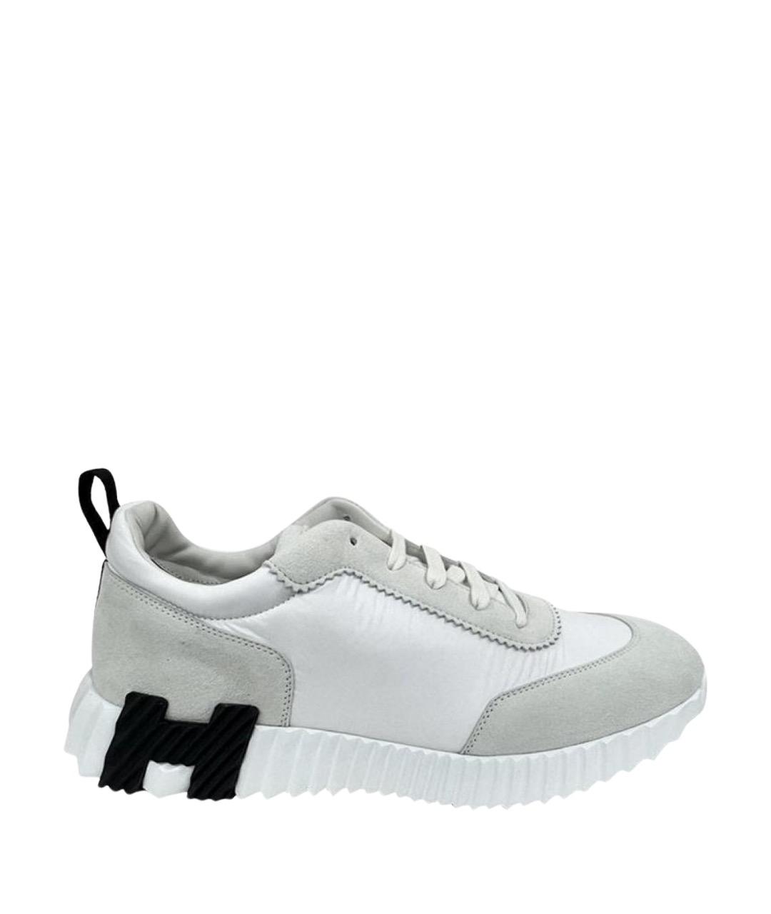 HERMES Белые кожаные низкие кроссовки / кеды, фото 1