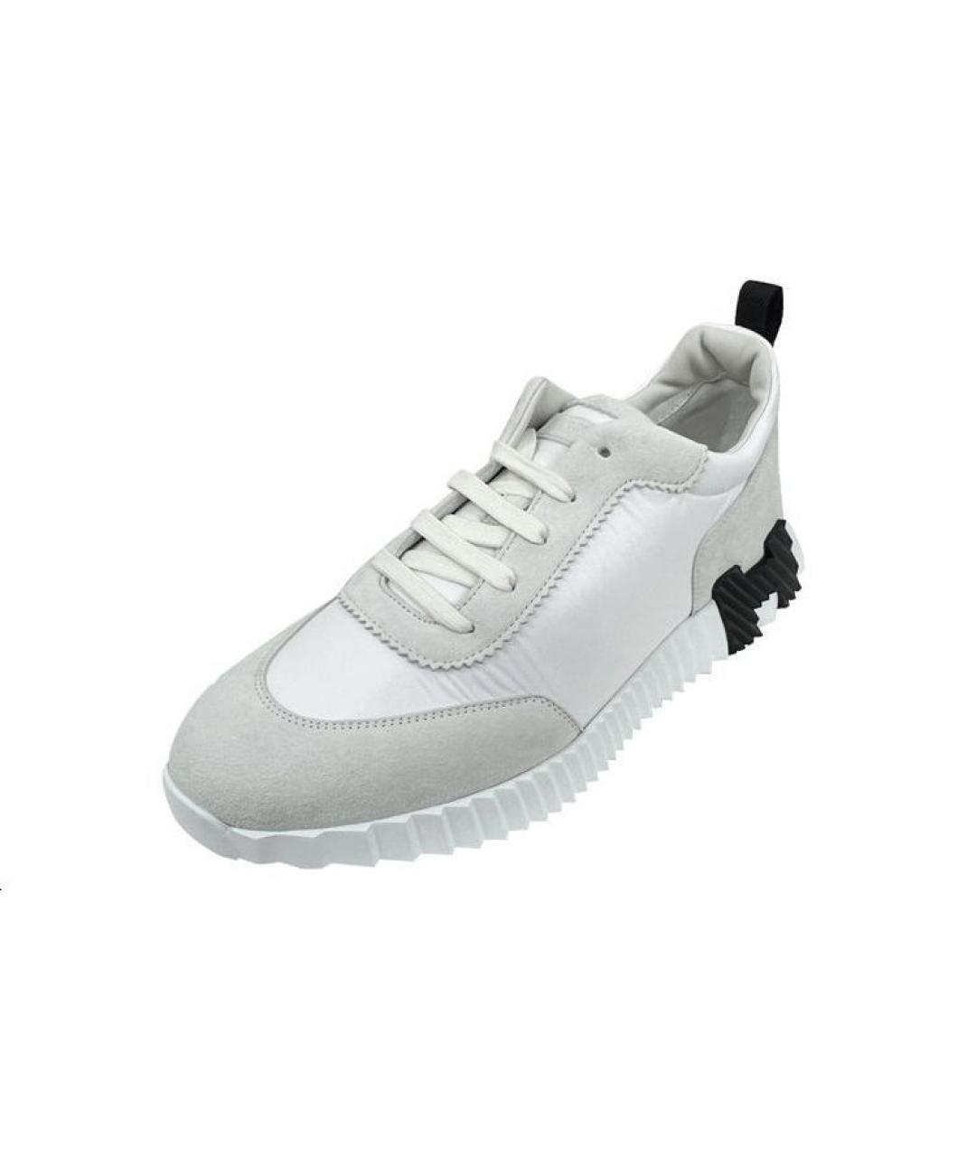 HERMES Белые кожаные низкие кроссовки / кеды, фото 3