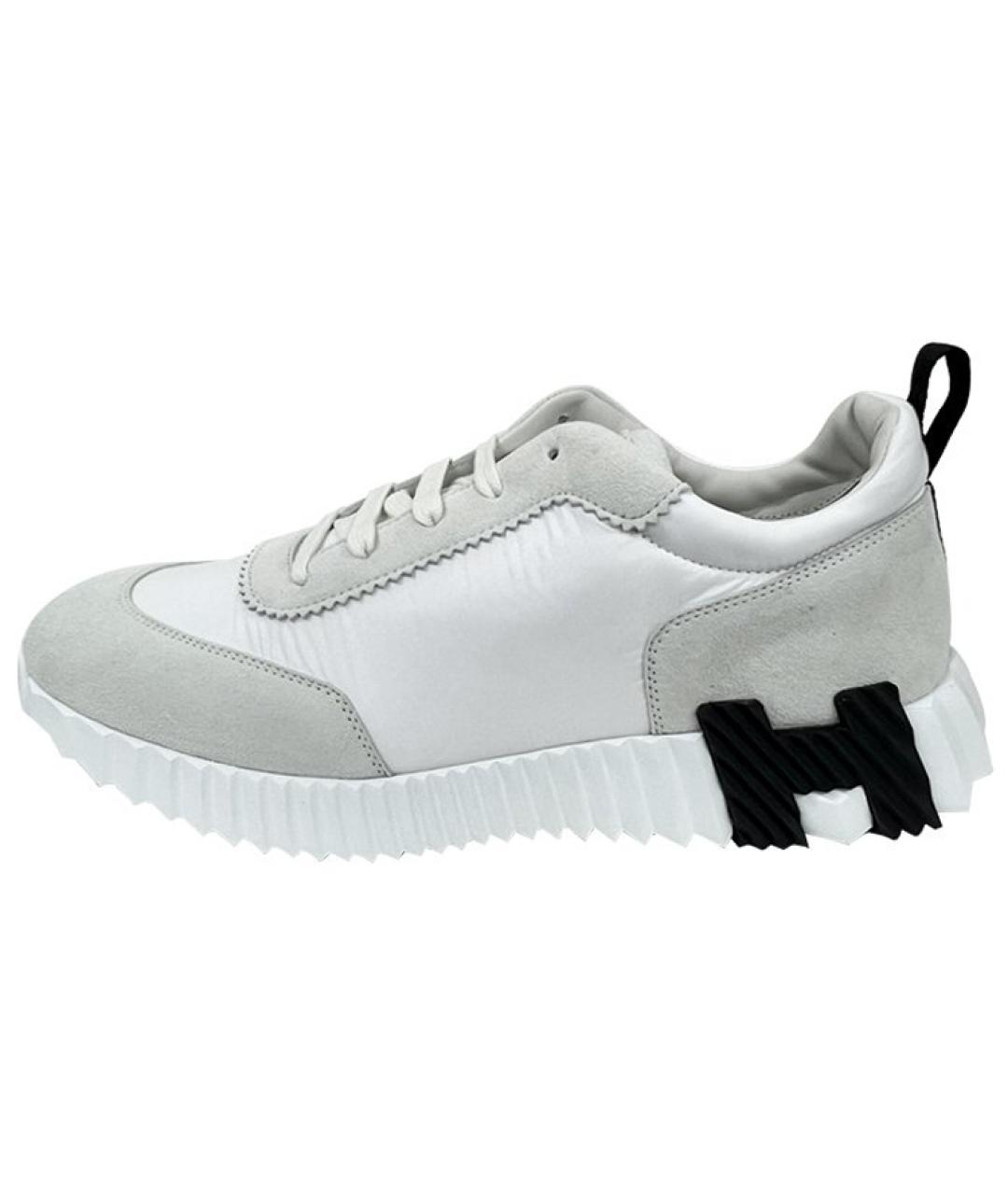 HERMES Белые кожаные низкие кроссовки / кеды, фото 2