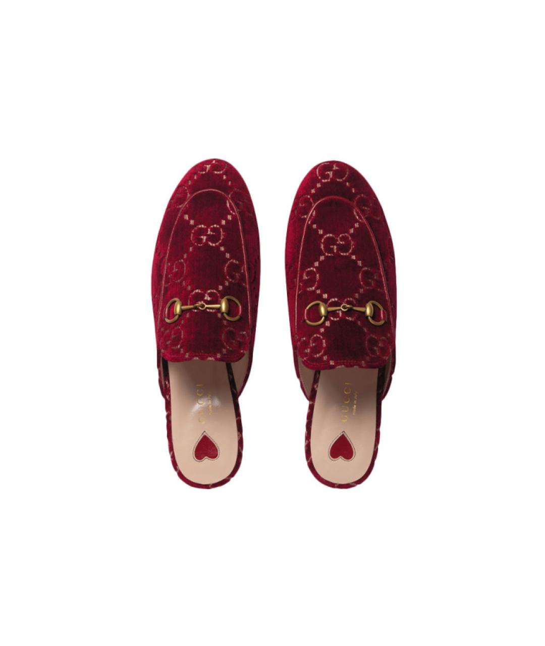 GUCCI Красные мюли, фото 4