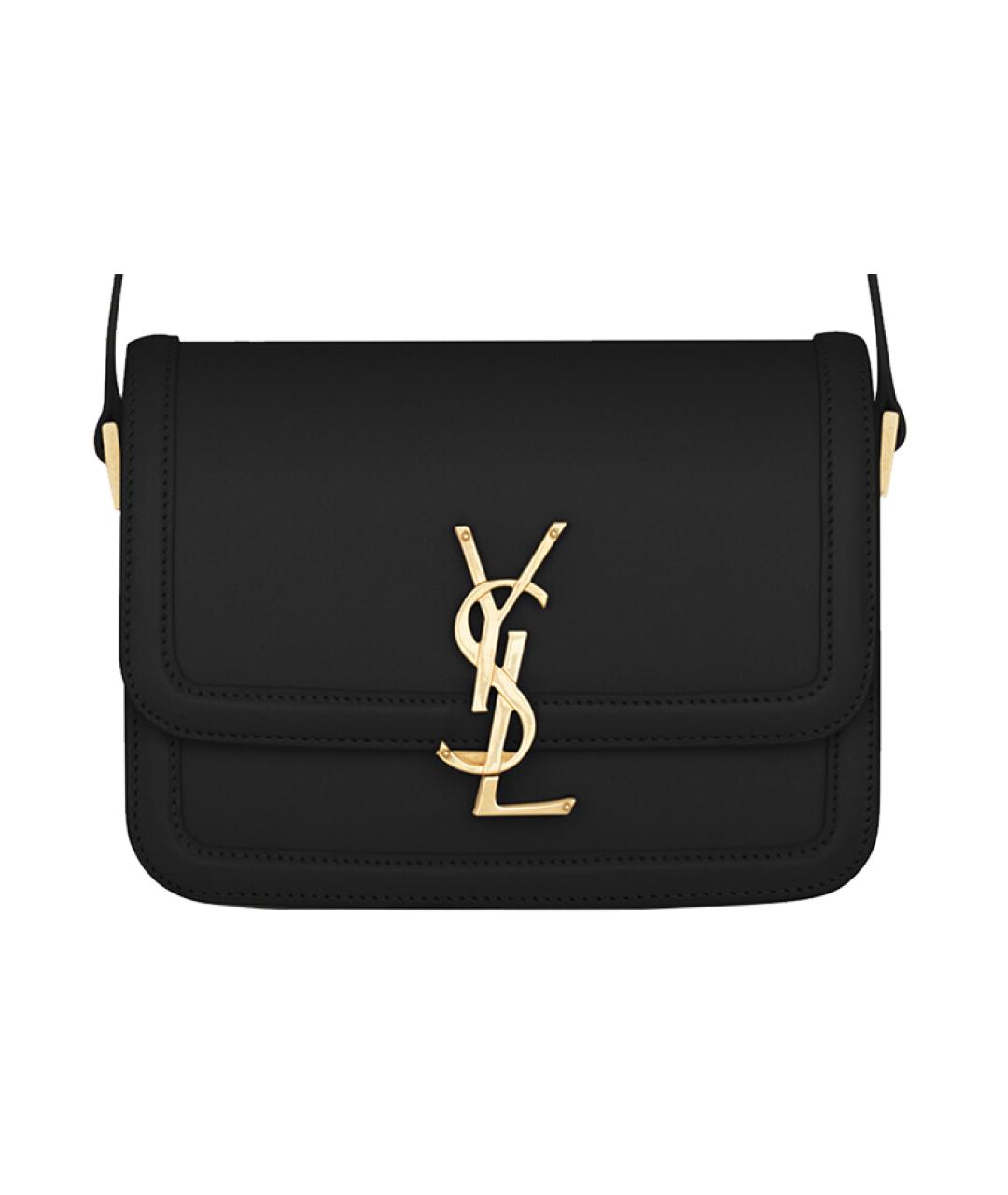 SAINT LAURENT Черная кожаная сумка через плечо, фото 2