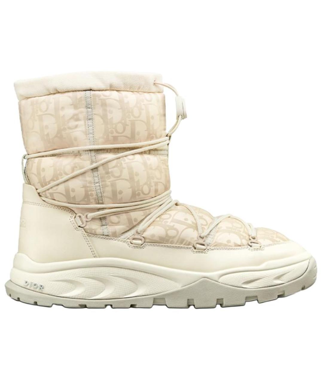 CHRISTIAN DIOR Бежевые высокие ботинки, фото 6