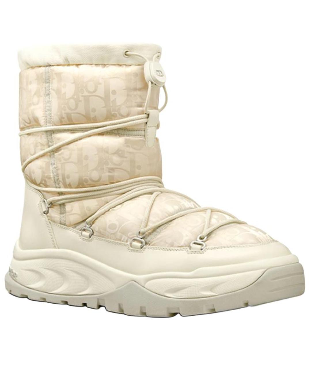 CHRISTIAN DIOR Бежевые высокие ботинки, фото 4