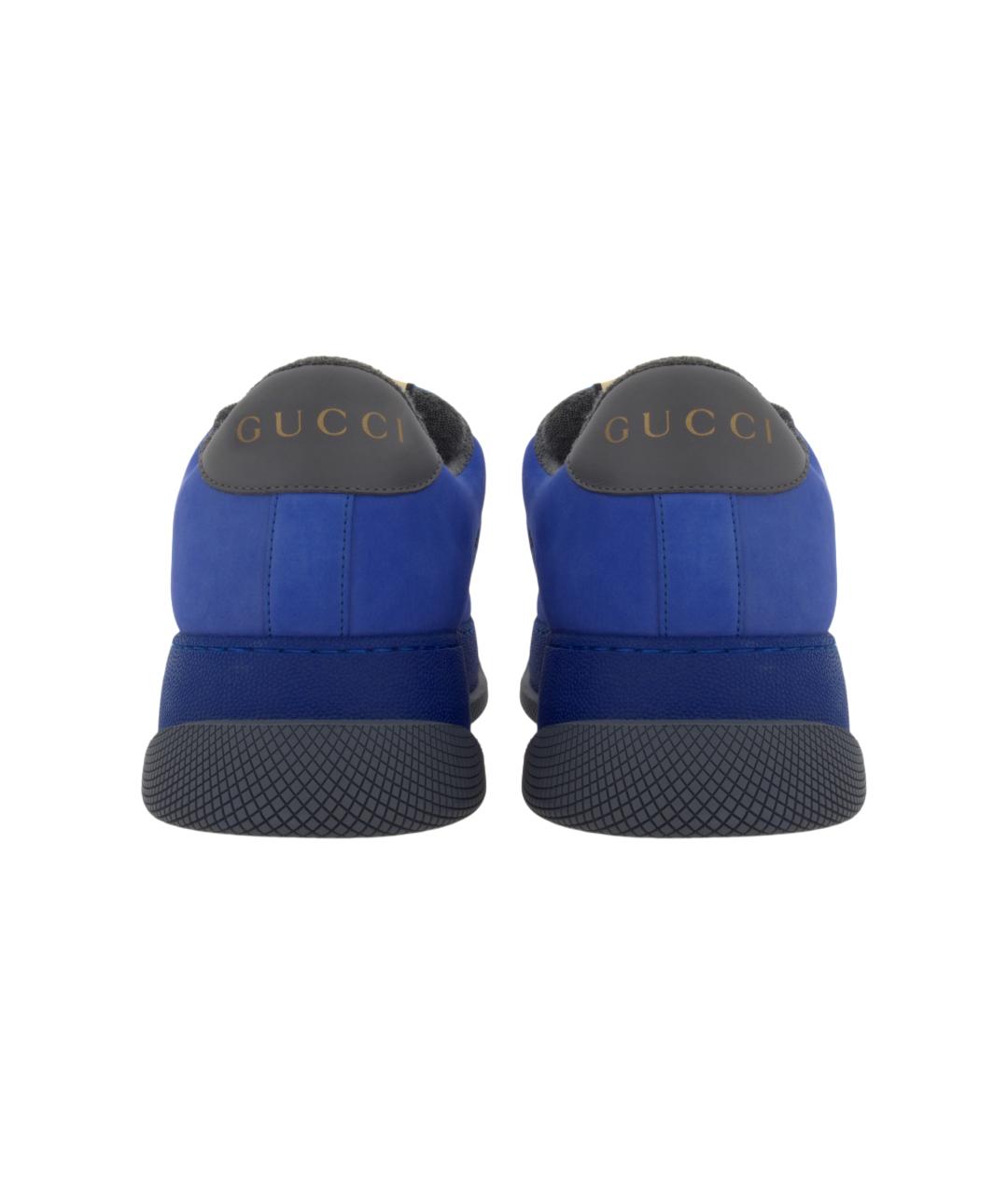 GUCCI Синие низкие кроссовки / кеды, фото 5