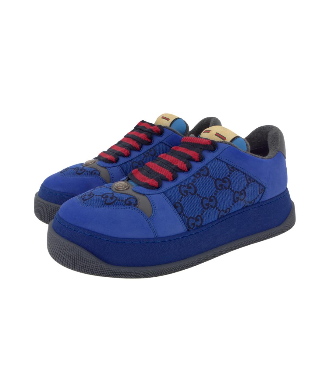 GUCCI Синие низкие кроссовки / кеды, фото 3