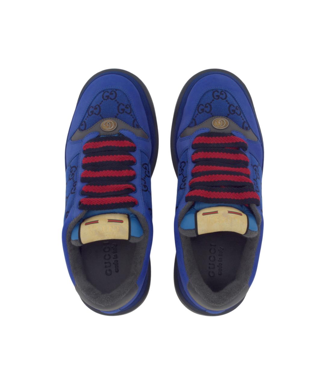 GUCCI Синие низкие кроссовки / кеды, фото 4