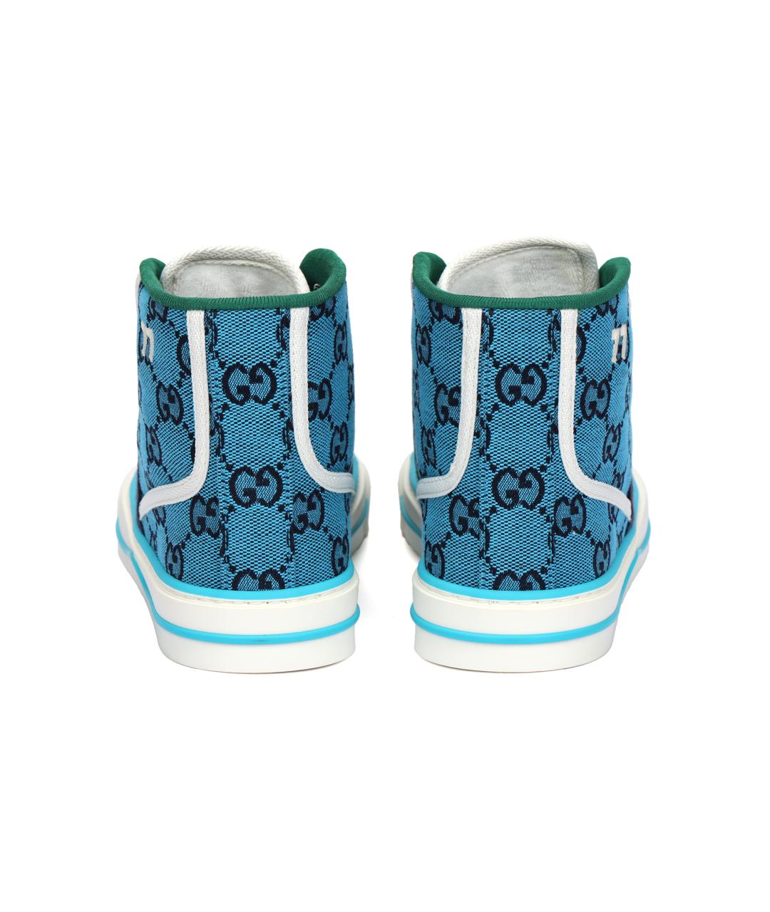 GUCCI Голубые текстильные кеды, фото 4
