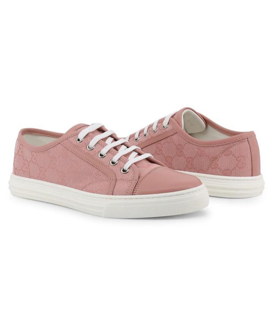 GUCCI Розовые текстильные кеды, фото 4