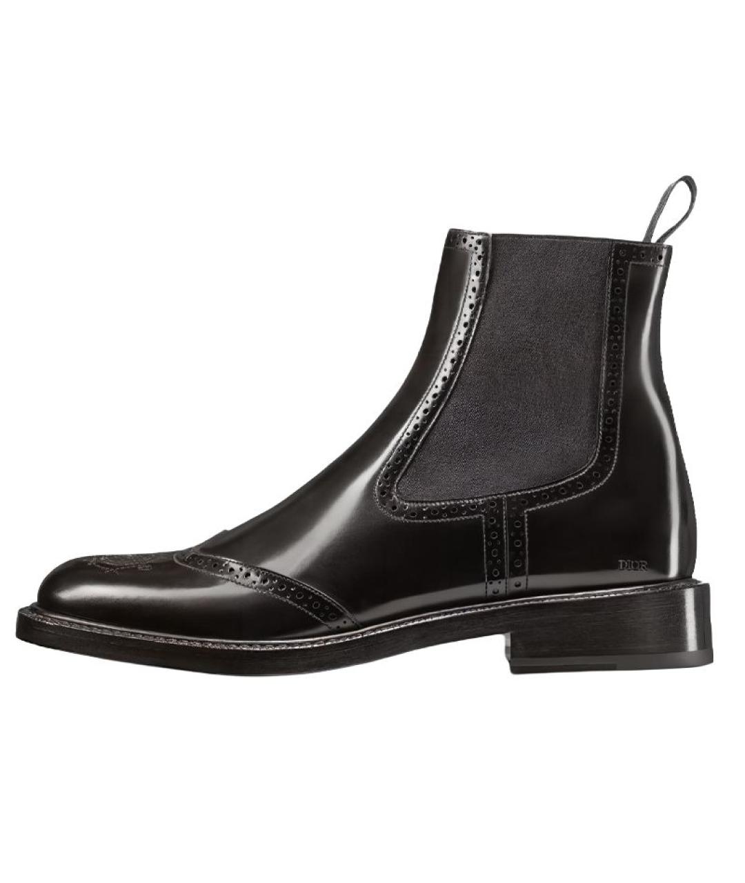 CHRISTIAN DIOR Черные кожаные низкие ботинки, фото 2