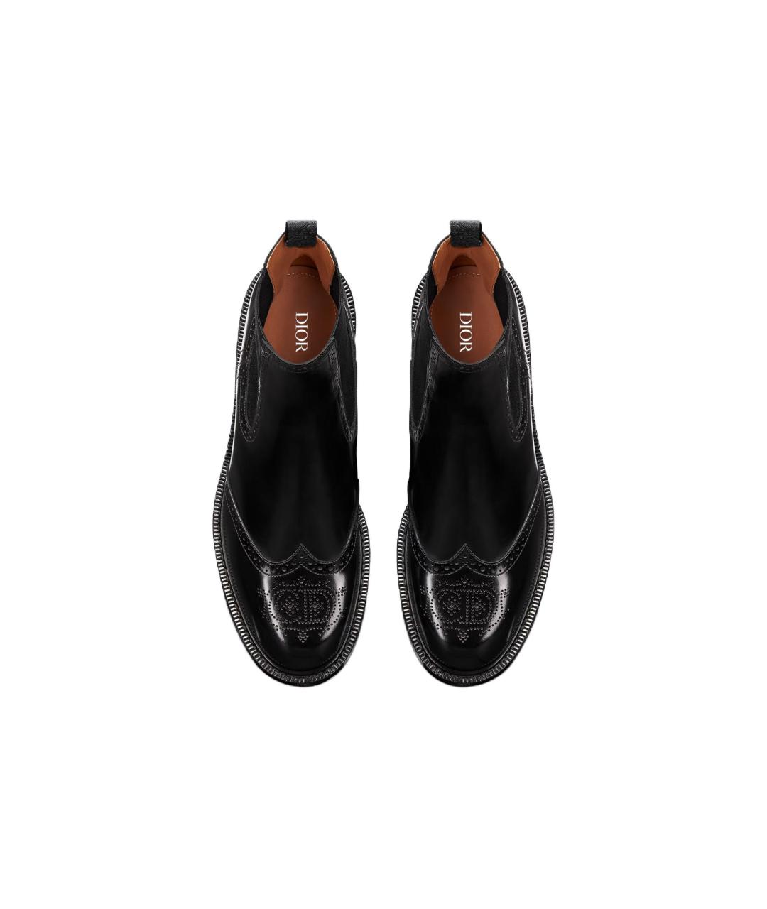 CHRISTIAN DIOR Черные кожаные низкие ботинки, фото 5