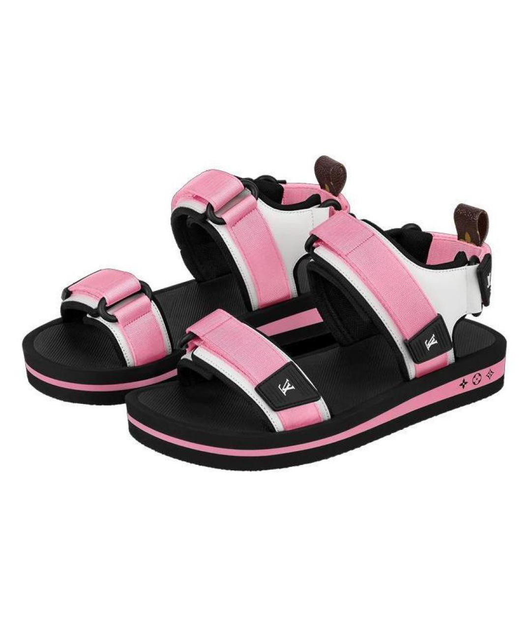 LOUIS VUITTON Мульти текстильные сандалии, фото 3