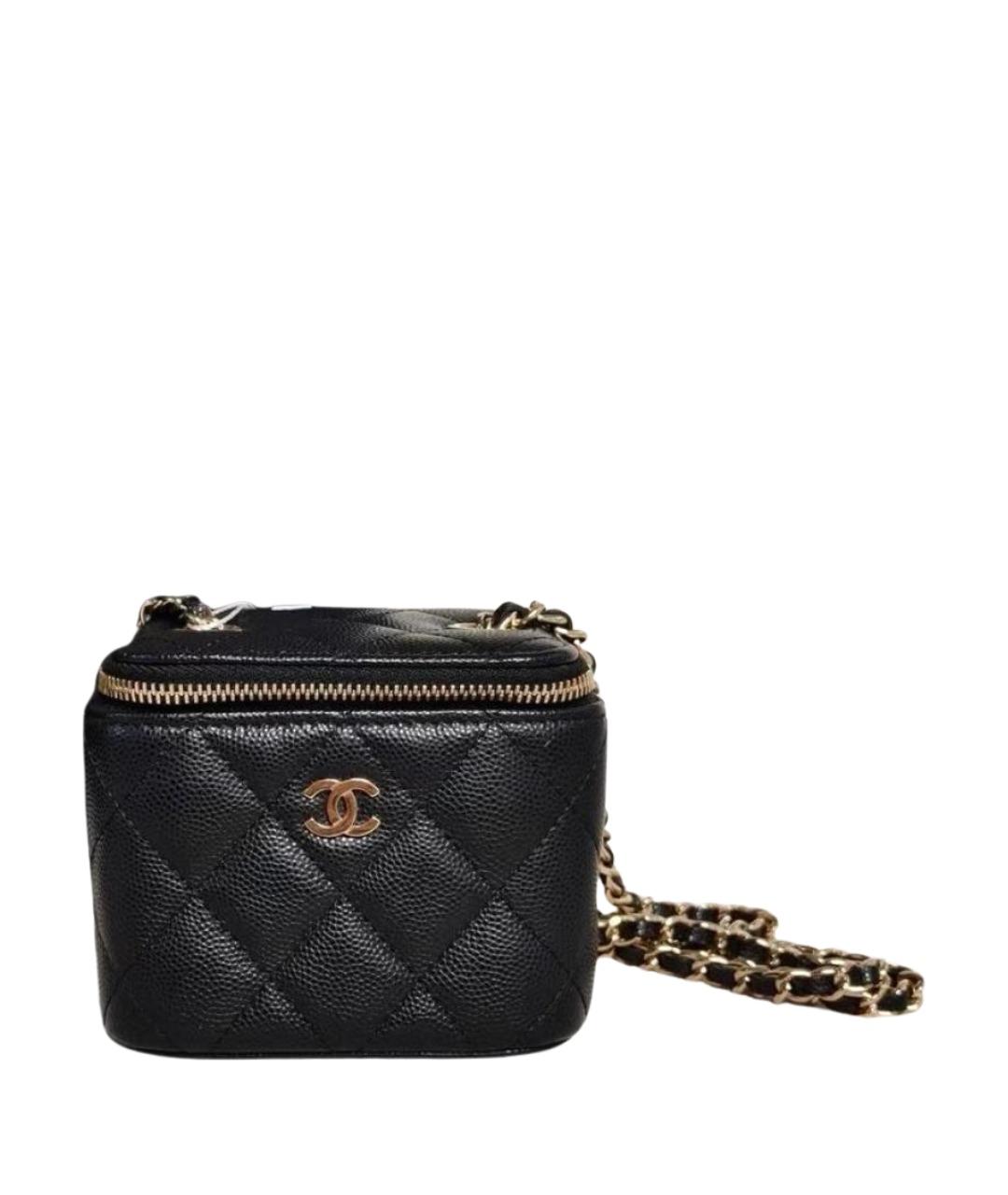 CHANEL Черная кожаная сумка через плечо, фото 1