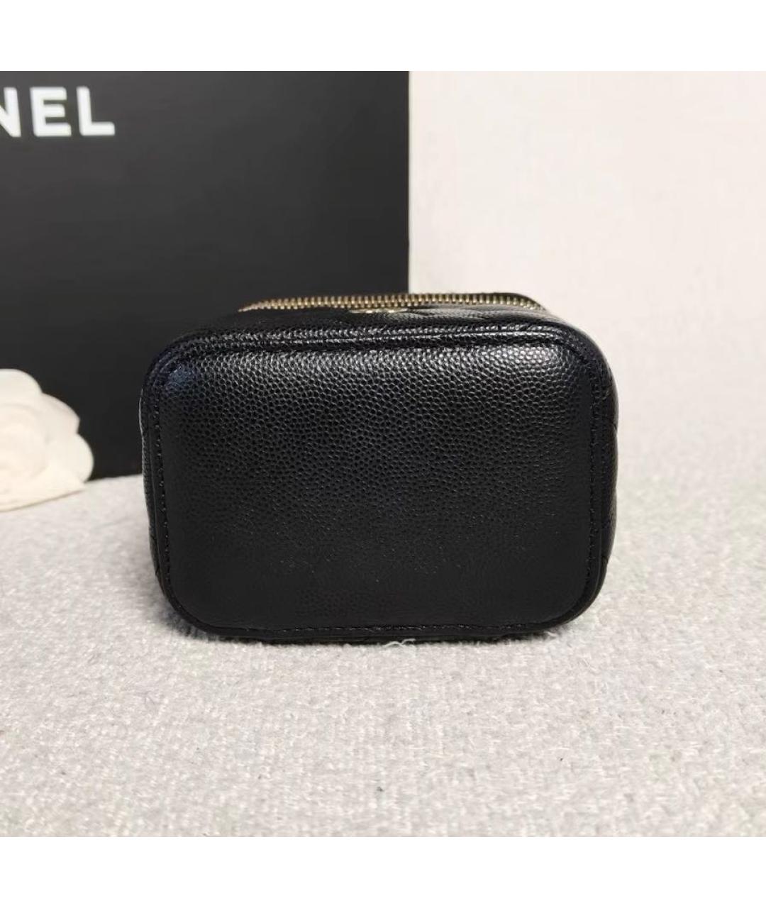 CHANEL Черная кожаная сумка через плечо, фото 5