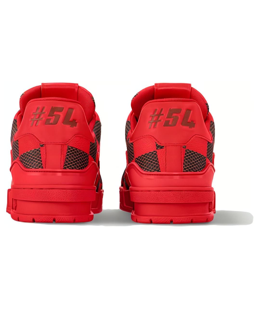 LOUIS VUITTON Красные кеды, фото 4