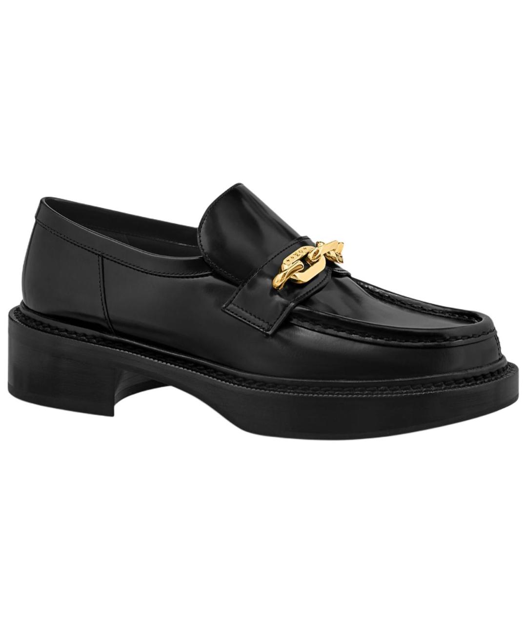 LOUIS VUITTON Черные кожаные лоферы, фото 5