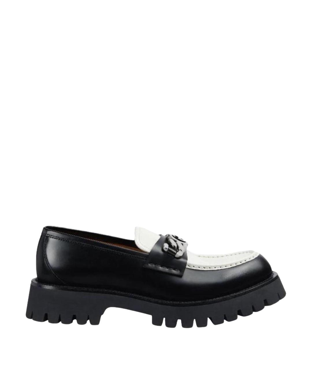GUCCI Черные кожаные лоферы, фото 1