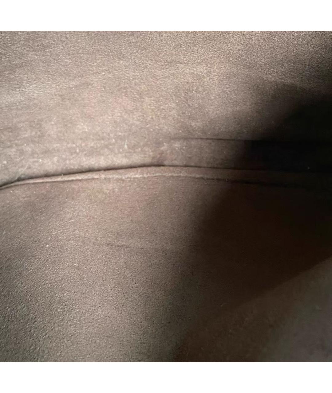 LOUIS VUITTON Коричневая кожаная сумка через плечо, фото 7