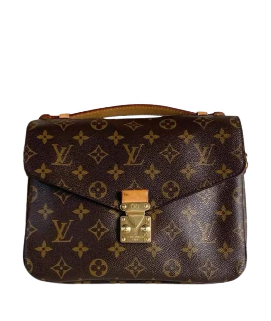 LOUIS VUITTON Коричневая кожаная сумка через плечо, фото 1