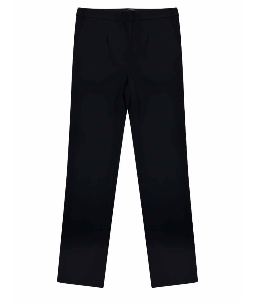 CHANEL Черные хлопко-эластановые прямые брюки, фото 7