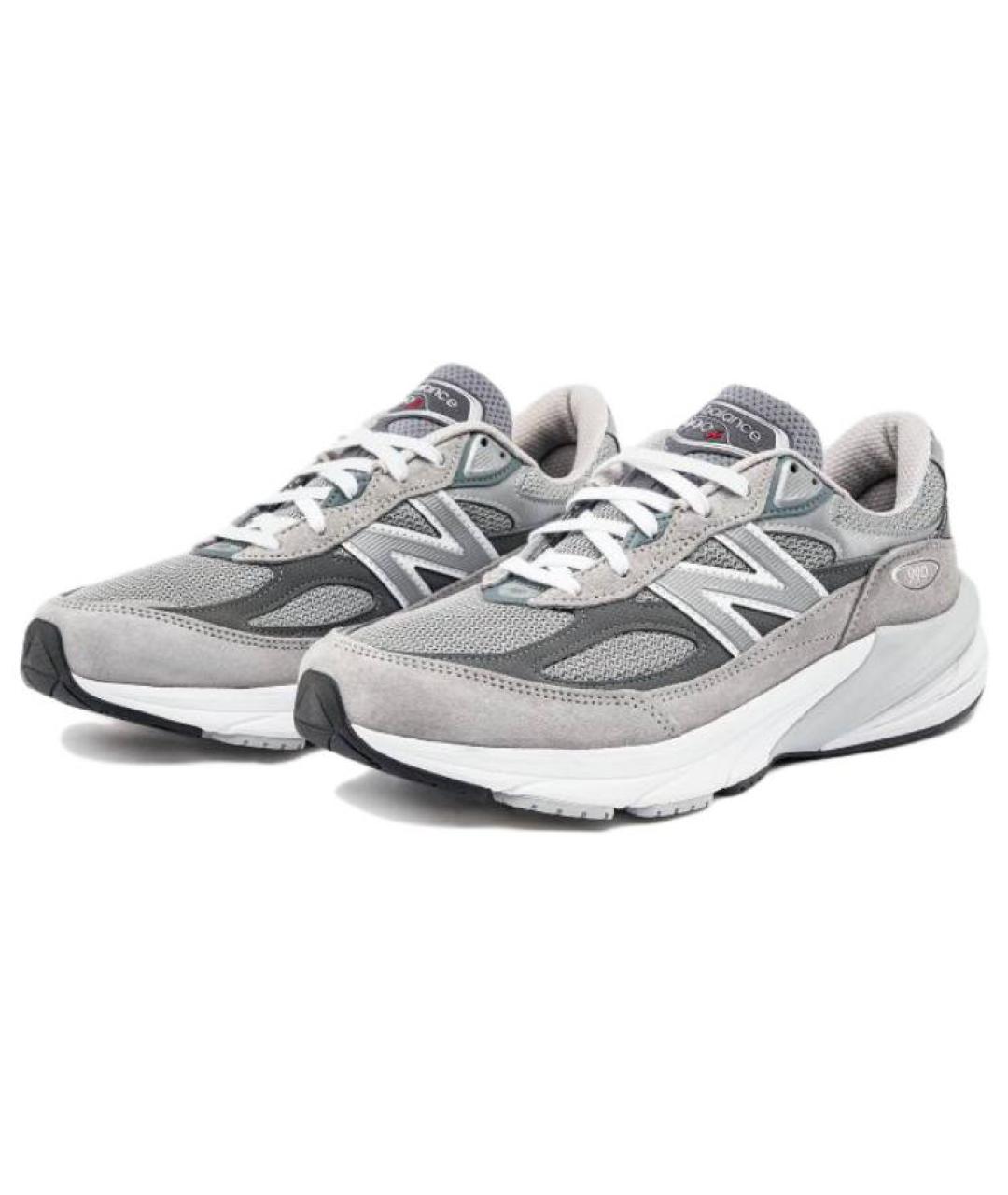 NEW BALANCE Серые замшевые высокие кроссовки / кеды, фото 3