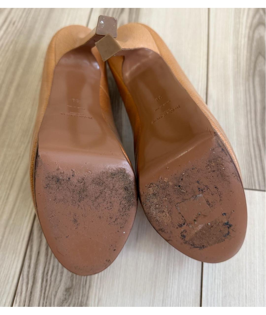 SAINT LAURENT Бежевые туфли из лакированной кожи, фото 7