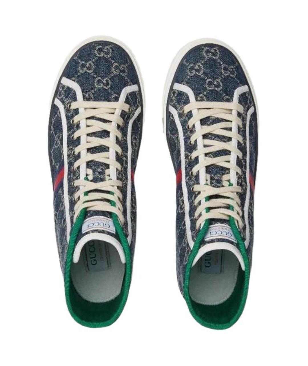 GUCCI Синие текстильные кеды, фото 3