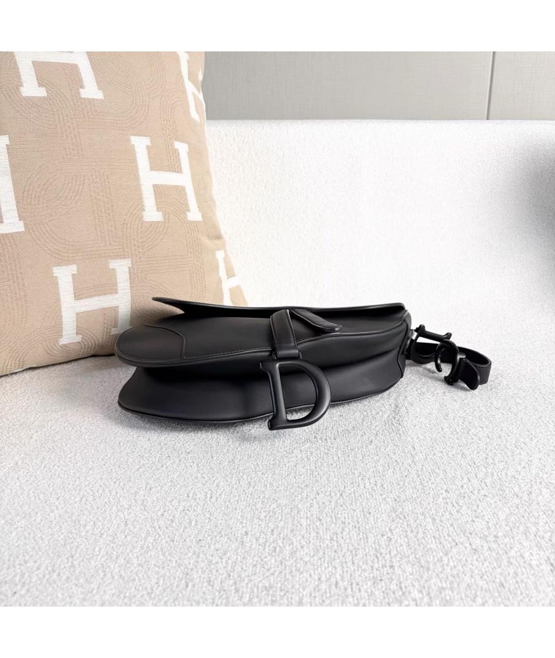 CHRISTIAN DIOR Черная кожаная сумка с короткими ручками, фото 5