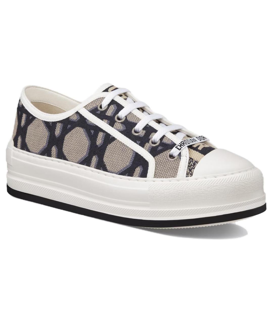 CHRISTIAN DIOR Мульти текстильные кеды, фото 3