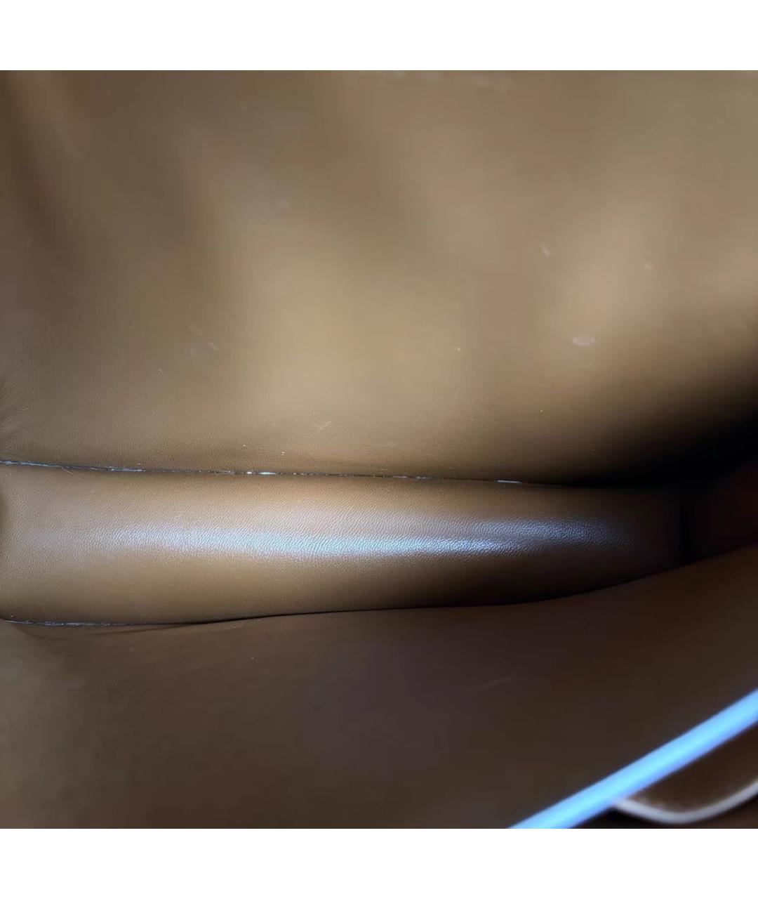 CELINE Коричневая кожаная сумка через плечо, фото 6