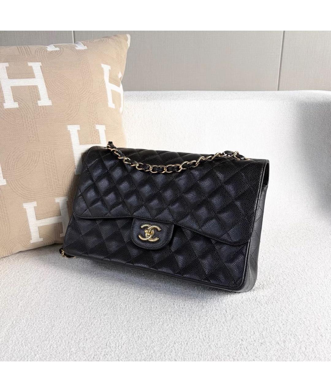 CHANEL Черная кожаная сумка через плечо, фото 4