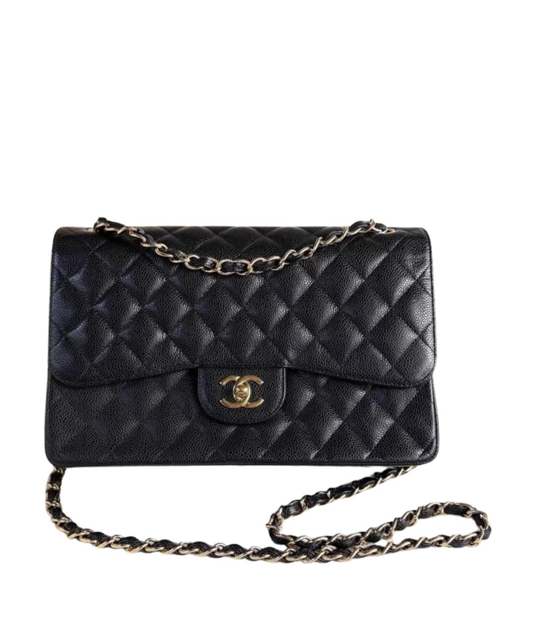 CHANEL Черная кожаная сумка через плечо, фото 1