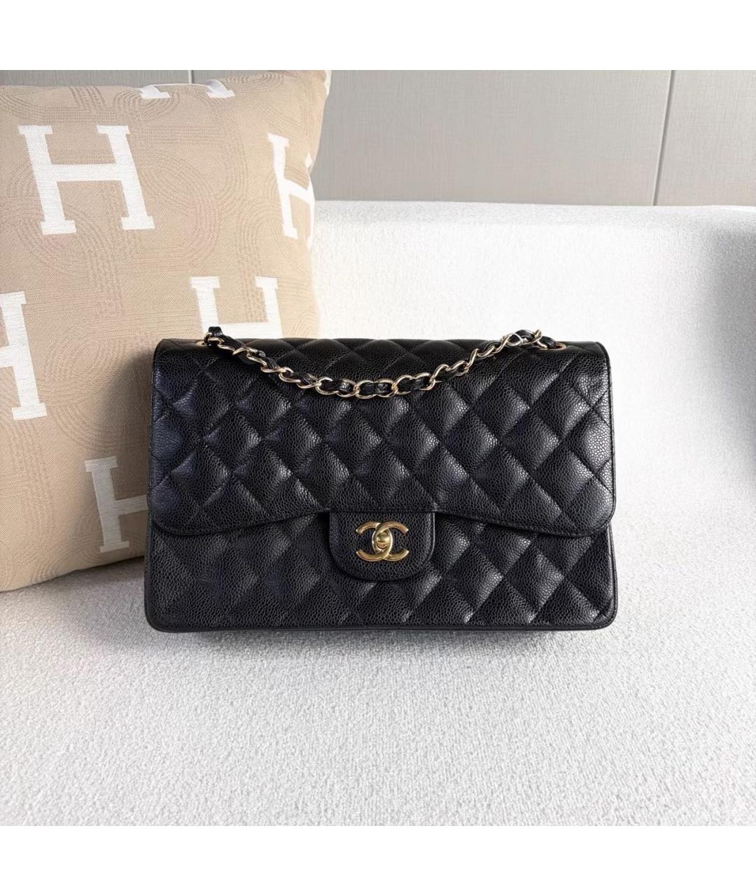 CHANEL Черная кожаная сумка через плечо, фото 2