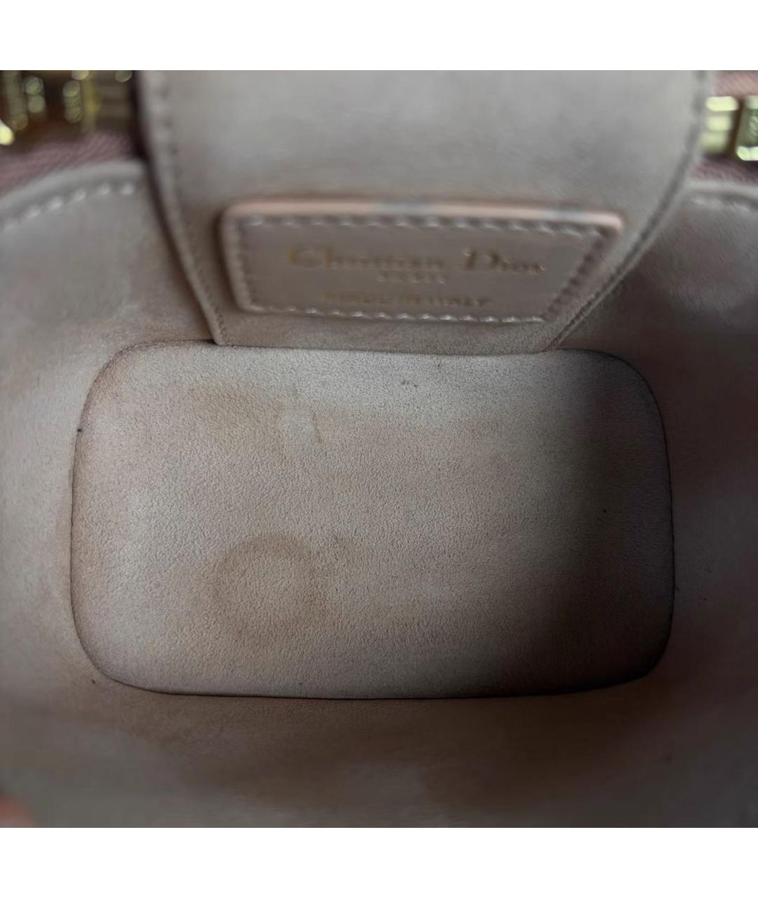 CHRISTIAN DIOR Коралловая кожаная сумка через плечо, фото 7