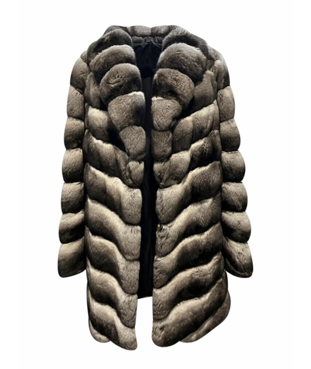 BRASCHI Серая меховая шуба, фото 1